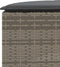 vidaXL - Tuinvoetenbank - met - kussen - poly - rattan - grijs