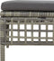 vidaXL - Tuinvoetenbank - met - kussen - poly - rattan - grijs