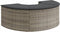vidaXL - Tuinvoetenbank - met - kussen - poly - rattan - grijs