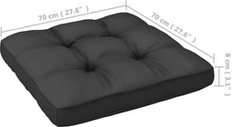 vidaXL - Tuinvoetenbanken - 2 - st - met - kussens - massief - grenenhout