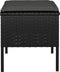 vidaXL - Tuinvoetenbanken - 4 - st - met - kussens - poly - rattan - zwart