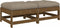 vidaXL - Tuinvoetenbanken - en - kussens - 2 - st - massief - grenenhout - honingbruin