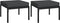 vidaXL - Tuinvoetenbanken - met - grijze - kussens - 2 - st - 60x60x35 - cm - staal