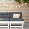 vidaXL - Tuinvoetenbanken - met - kussens - 2 - st - massief - grenenhout - wit