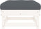 vidaXL - Tuinvoetenbanken - met - kussens - 2 - st - massief - grenenhout - wit