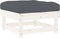 vidaXL - Tuinvoetenbanken - met - kussens - 2 - st - massief - grenenhout - wit
