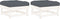 vidaXL - Tuinvoetenbanken - met - kussens - 2 - st - massief - grenenhout - wit