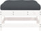 vidaXL - Tuinvoetenbanken - met - kussens - 2 - st - massief - grenenhout - wit