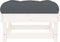 vidaXL - Tuinvoetenbanken - met - kussens - 2 - st - massief - grenenhout - wit