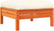 vidaXL - Tuinvoetenbanken - met - kussens - 2 - st - massief - grenenhout - wasbruin