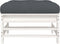 vidaXL - Tuinvoetenbanken - met - kussens - 2 - st - massief - grenenhout - wit