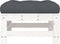 vidaXL - Tuinvoetenbanken - met - kussens - 2 - st - massief - grenenhout - wit
