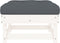 vidaXL - Tuinvoetenbanken - met - kussens - 2 - st - massief - grenenhout - wit