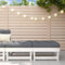 vidaXL - Tuinvoetenbanken - met - kussens - 2 - st - massief - grenenhout - wit