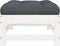 vidaXL - Tuinvoetenbanken - met - kussens - 2 - st - massief - grenenhout - wit