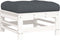 vidaXL - Tuinvoetenbanken - met - kussens - 2 - st - massief - grenenhout - wit
