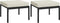 vidaXL - Tuinvoetenbanken - met - zandkleur - kussens - 2 - st - 60x60x35 - cm - staal