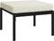 vidaXL - Tuinvoetenbanken - met - zandkleur - kussens - 2 - st - 60x60x35 - cm - staal