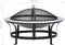 vidaXL - Tuinvuurplaats - met - grill - 76 - cm - roestvrij - staal