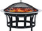 vidaXL - Tuinvuurplaats - met - grill - 76 - cm - roestvrij - staal
