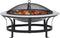 vidaXL - Tuinvuurplaats - met - grill - 76 - cm - roestvrij - staal