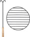 vidaXL - Tuinvuurplaats - met - grill - 76 - cm - roestvrij - staal