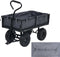 vidaXL - Tuinwagenvoering - 81x41x21 - cm - stof - donkergrijs