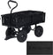 vidaXL - Tuinwagenvoering - 81x41x21 - cm - stof - zwart