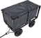 vidaXL - Tuinwagenvoering - 81x41x40 - cm - stof - donkergrijs