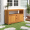 vidaXL - Tuinwandtafel - 110x35x75 - cm - massief - acaciahout