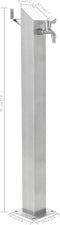 vidaXL - Tuinwaterkolom - vierkant - 95 - cm - roestvrij - staal