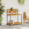 vidaXL - Tuinwerktafel - 90x50x110 - cm - massief - acaciahout - en - staal