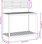 vidaXL - Tuinwerktafel - 90x50x110 - cm - massief - acaciahout - en - staal