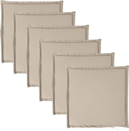 vidaXL - Tuinzitkussens - 6 - st - vierkant - 45x45x2 - cm - taupe