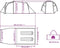 vidaXL - Tunneltent - 2-persoons - waterdicht - blauw