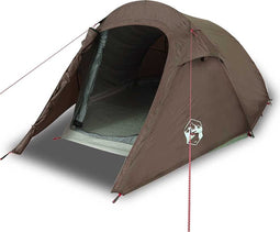 vidaXL - Tunneltent - 2-persoons - waterdicht - bruin