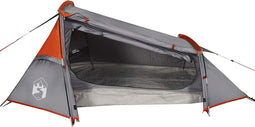 vidaXL - Tunneltent - 2-persoons - waterdicht - grijs - en - oranje