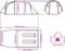 vidaXL - Tunneltent - 2-persoons - waterdicht - verduisterend - stof - wit