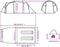 vidaXL - Tunneltent - 2-persoons - waterdicht - verduisterend - stof - wit
