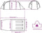 vidaXL - Tunneltent - 3-persoons - waterdicht - blauw