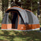 vidaXL - Tunneltent - 3-persoons - waterdicht - grijs - en - oranje