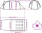 vidaXL - Tunneltent - 3-persoons - waterdicht - groen