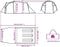vidaXL - Tunneltent - 3-persoons - waterdicht - groen