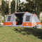vidaXL - Tunneltent - 4-persoons - waterdicht - grijs - en - oranje