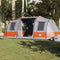 vidaXL - Tunneltent - 4-persoons - waterdicht - grijs - en - oranje