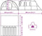 vidaXL - Tunneltent - 5-persoons - waterdicht - blauw