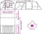 vidaXL - Tunneltent - 5-persoons - waterdicht - blauw