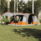 vidaXL - Tunneltent - 5-persoons - waterdicht - grijs - en - oranje