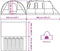 vidaXL - Tunneltent - 5-persoons - waterdicht - groen
