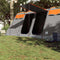 vidaXL - Tunneltent - 8-persoons - waterdicht - grijs - en - oranje